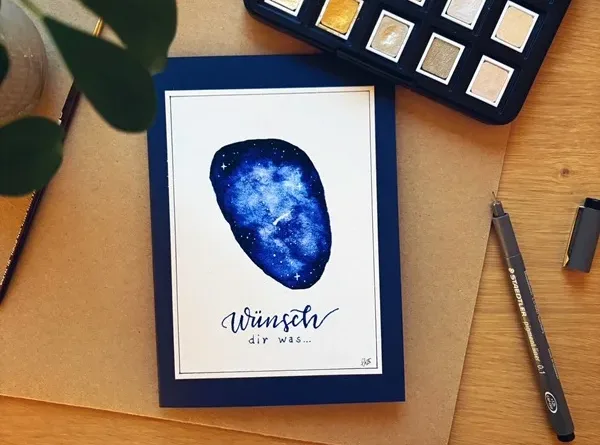 Individuelle Weihnachtskarten für Unternehmen – handgemalt in Aquarell & Handlettering