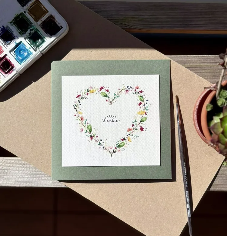 Glückwunschkarte - Alles Liebe