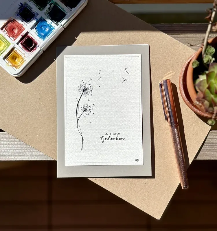 Kondolenzkarte - Pusteblume