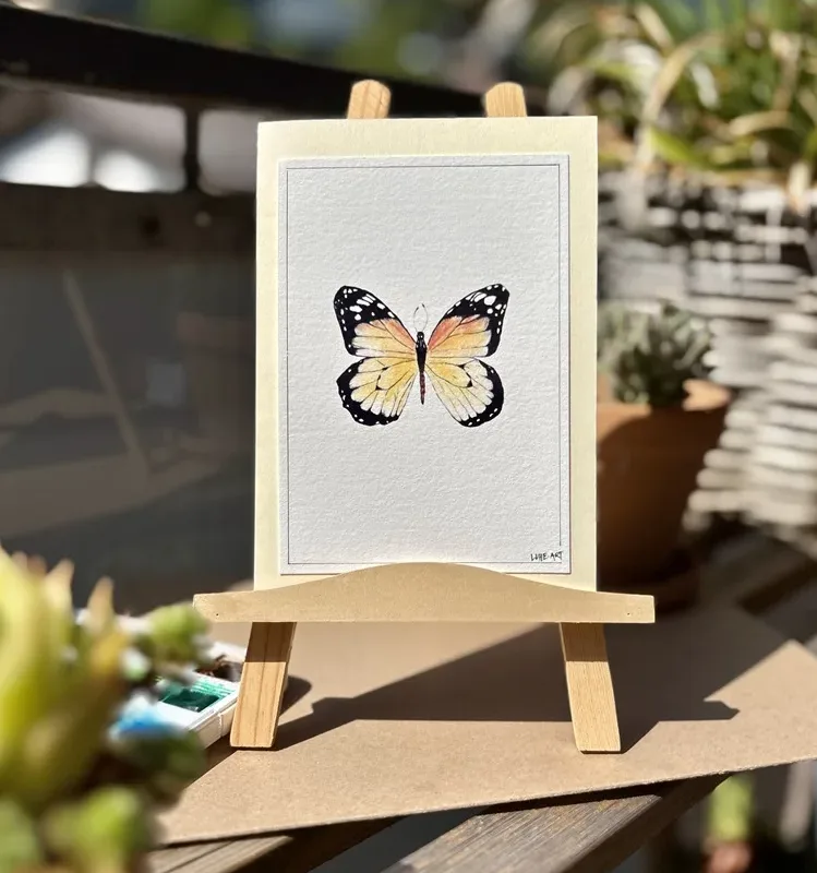 Aquarellkarte - Schmetterling